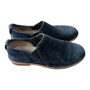 UGG Australia Women's Camellia Slip-On Loafers Black Suede Shearling Size 7.5